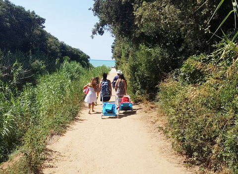 zum Strand von Albatros in der Toskana