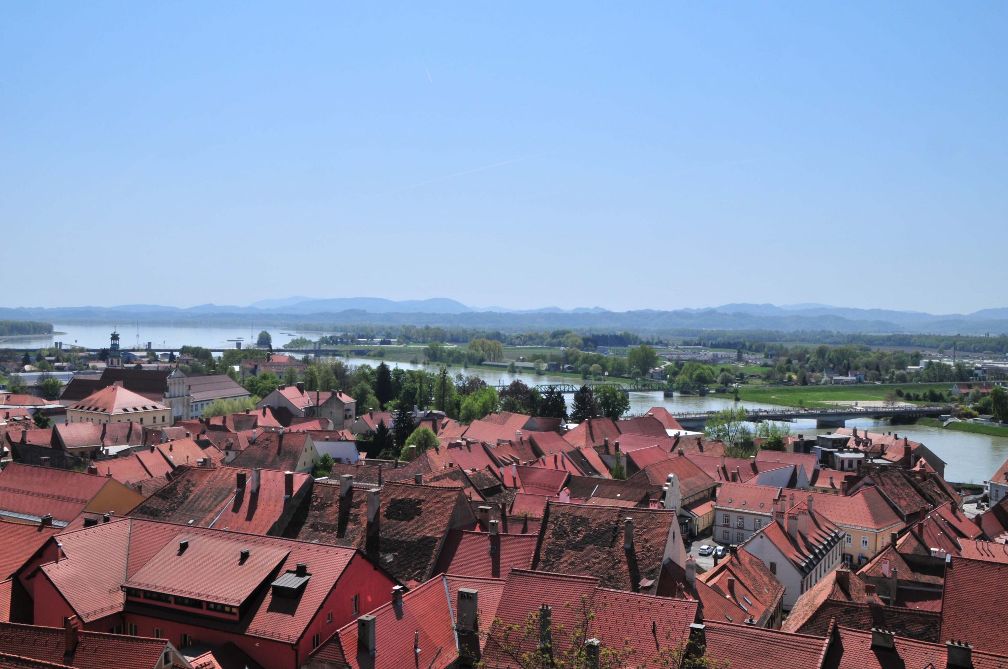 Ausblick von der Burg auf Ptuj