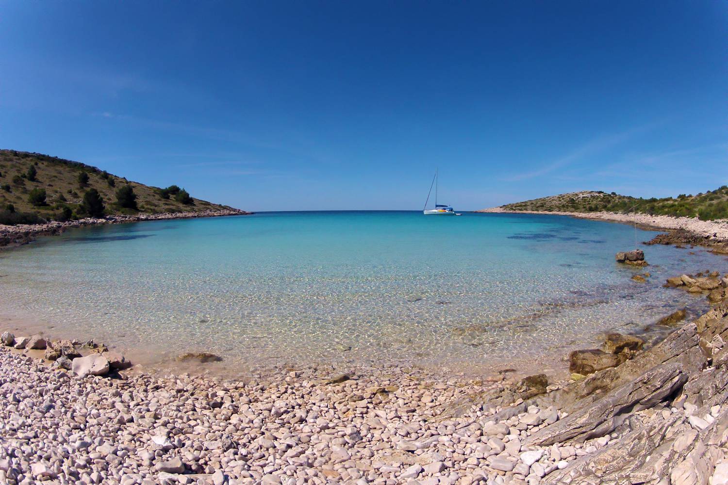 Dugi Otok vor der Küste Dalmatiens.