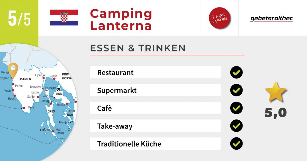 2020 FB_Lanterna_Essen und Trinken-Bewertung-Urlaubschecker-Kroatien-Camping-Gebetsroither